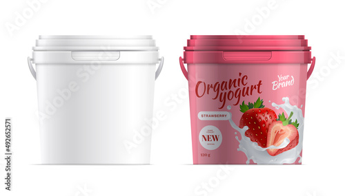 Realistic Yogurt Bucket