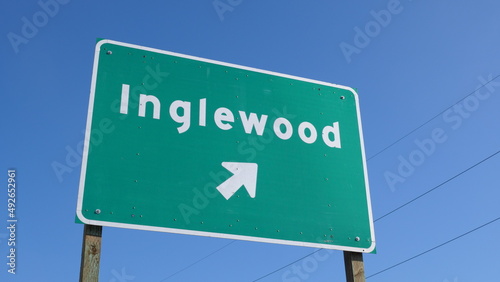 Inglewood California Public Welcome Sign photo