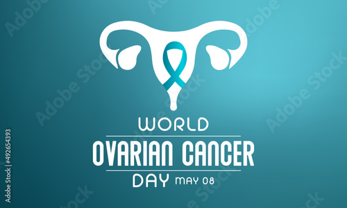 World Ovarian Cancer is observed every year on May 8, it is a group of diseases that originates in the ovaries, or in the related areas of the fallopian tubes and the peritoneum. Vector illustration photo