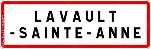 Panneau entrée ville agglomération Lavault-Sainte-Anne / Town entrance sign Lavault-Sainte-Anne © BaptisteR