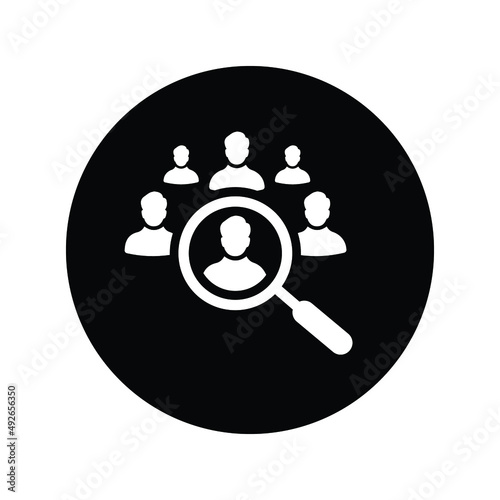 Choice, selection, search icon. Black vector sketch.