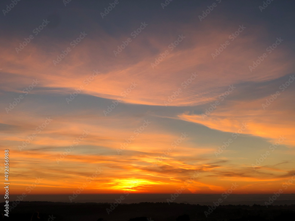 sunset in the mountains