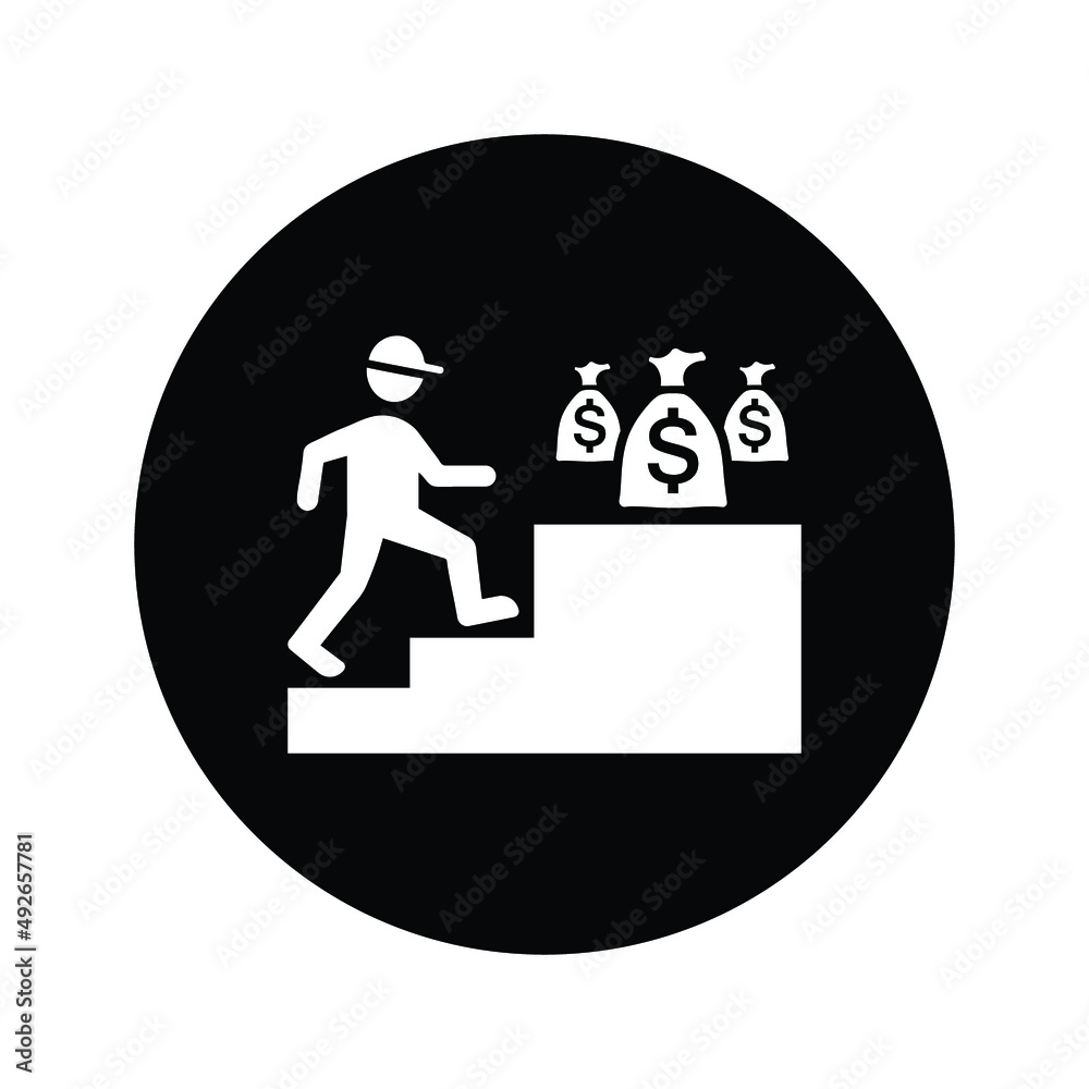 Capital, money, growth icon. Black vector design. Capital, money, growth icon. Black vector design.