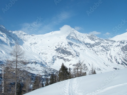 winter landscape in raurisertal in austrian alps © luciezr