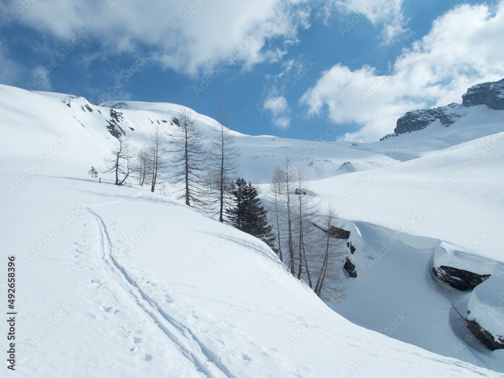 winter landscape in raurisertal in austrian alps winter landscape in raurisertal in austrian alps