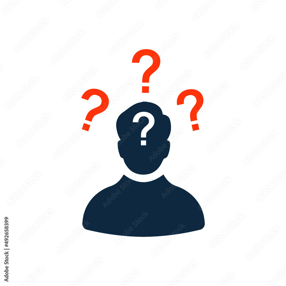 Clueless, confused, confusion icon. Simple vector sketch. Clueless, confused, confusion icon. Simple vector sketch.