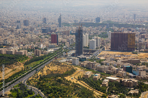 Aerial view of Tehran, capital of Iran