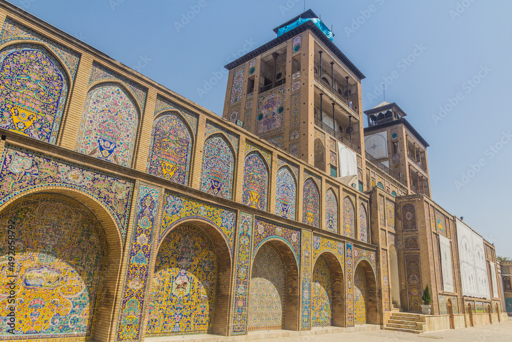 Shams Ol-Emareh building in Golestan Palace in Tehran, capital of Iran.