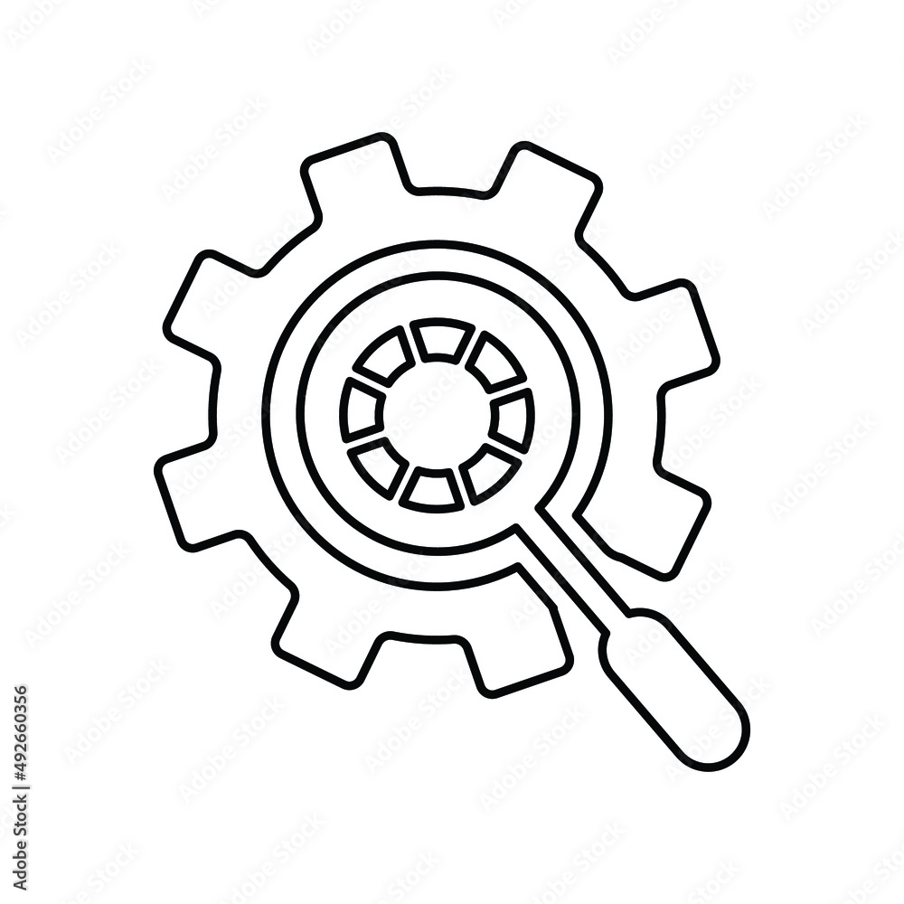 Search engine, seo outline icon. Line art sketch. Search engine, seo outline icon. Line art sketch.