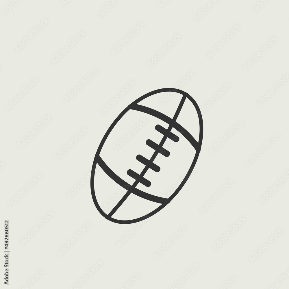 American_football vector icon illustration sign
