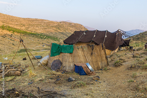 Nomad camp in Zagros mountains, Iran photo