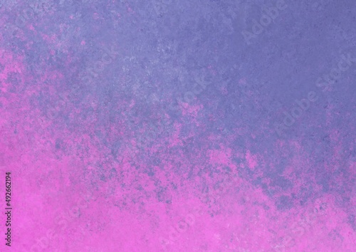 Pink blue violet vintage old background with blur, gradient and watercolor texture. Color splashes, stains and brush strokes. Grunge texture. Background paper texture for vintage design.
