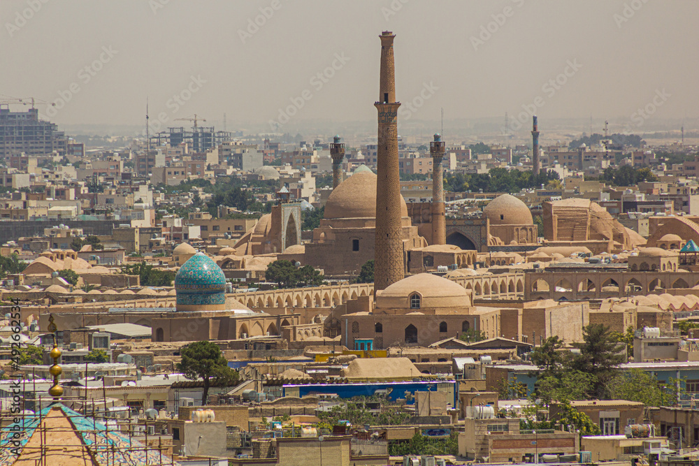 Aerial view of Jameh Mosque in Isfahan, Iran