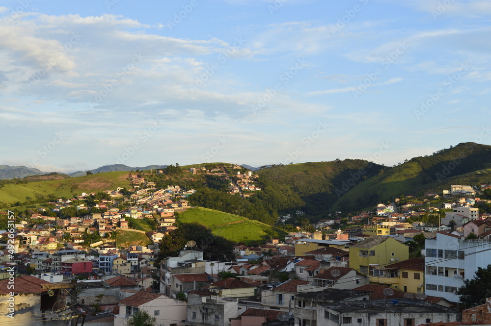Pôr do sol na cidade de Cunha