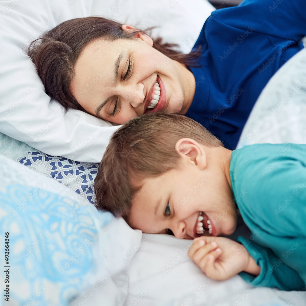 He sure is the dearest to her heart. Cropped shot of a mother and son bonding together at home.