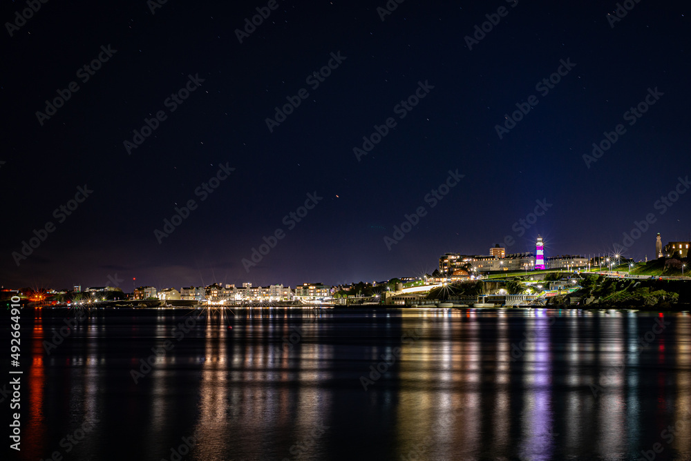 Plymouth at night
