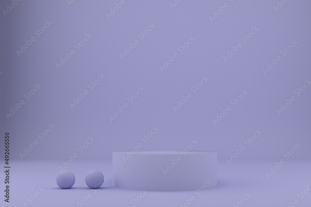 Product podium with ball sphere on pastel violet background. Product podium with ball sphere on pastel violet background.
