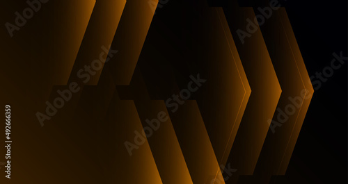 Futuristic orange background with abstract arrow, minimal overlay banner concept.
