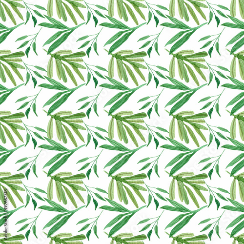 Seamless floral pattern. Eco plant endless print. Repeatable pattern.