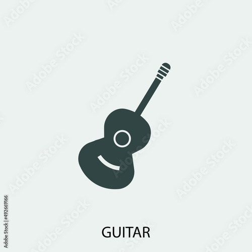 guitar vector icon illustration sign 