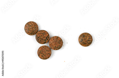 Pressed Brown Pills Isolated