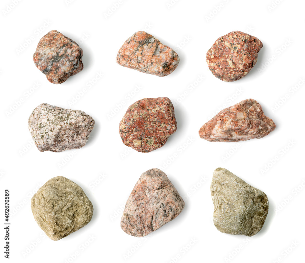 Stone Sea Pebbles Isolated Stone Sea Pebbles Isolated