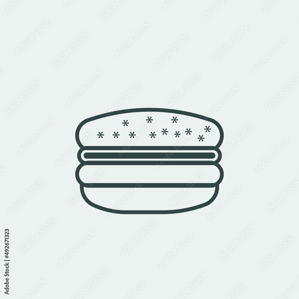 burger vector icon illustration sign burger vector icon illustration sign