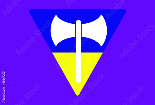 Free Download Labrys Lesbian Pride flag symbol vector icon. LGBTQ symbol. Peace to Ukraine. Flag.
 - GFXLoad