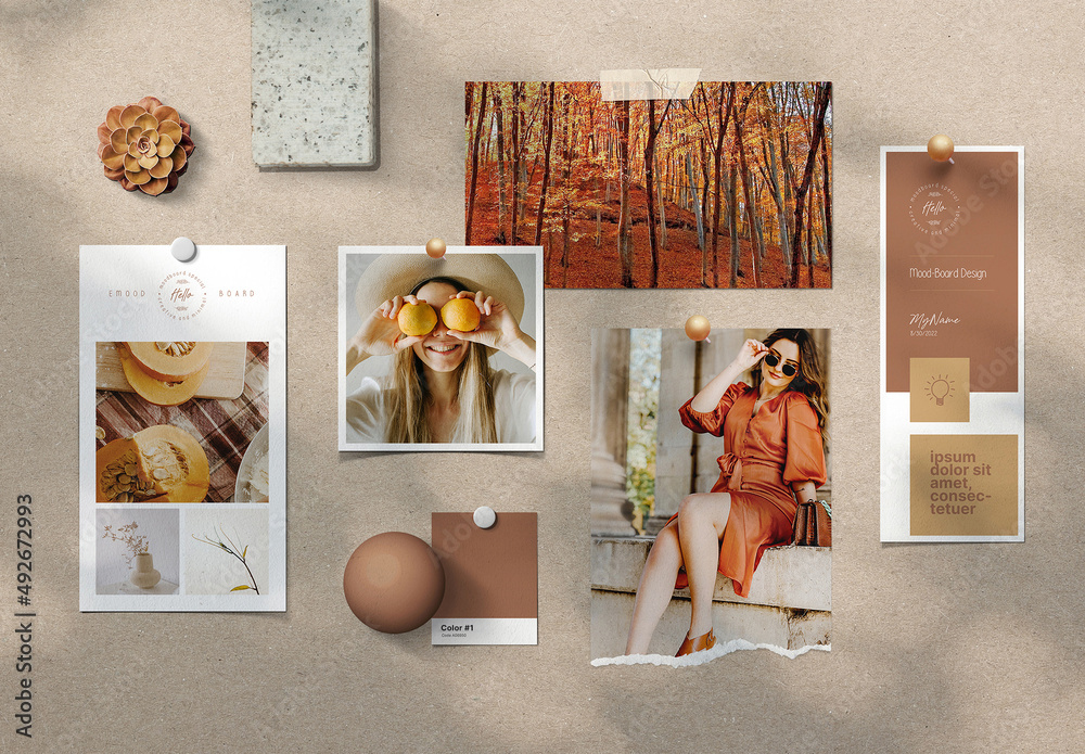 Moodboard Mockup for Creative Photography Portfolio and Showcase Photo ...