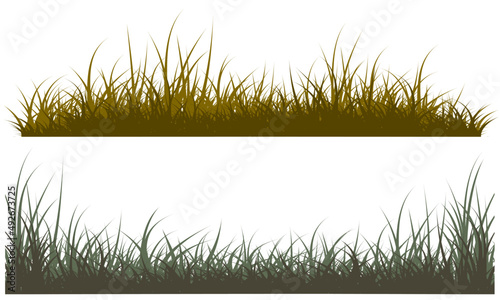 grass dry, grass silhouette border, grass frame