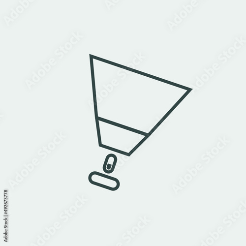 flashlight vector icon illustration sign 