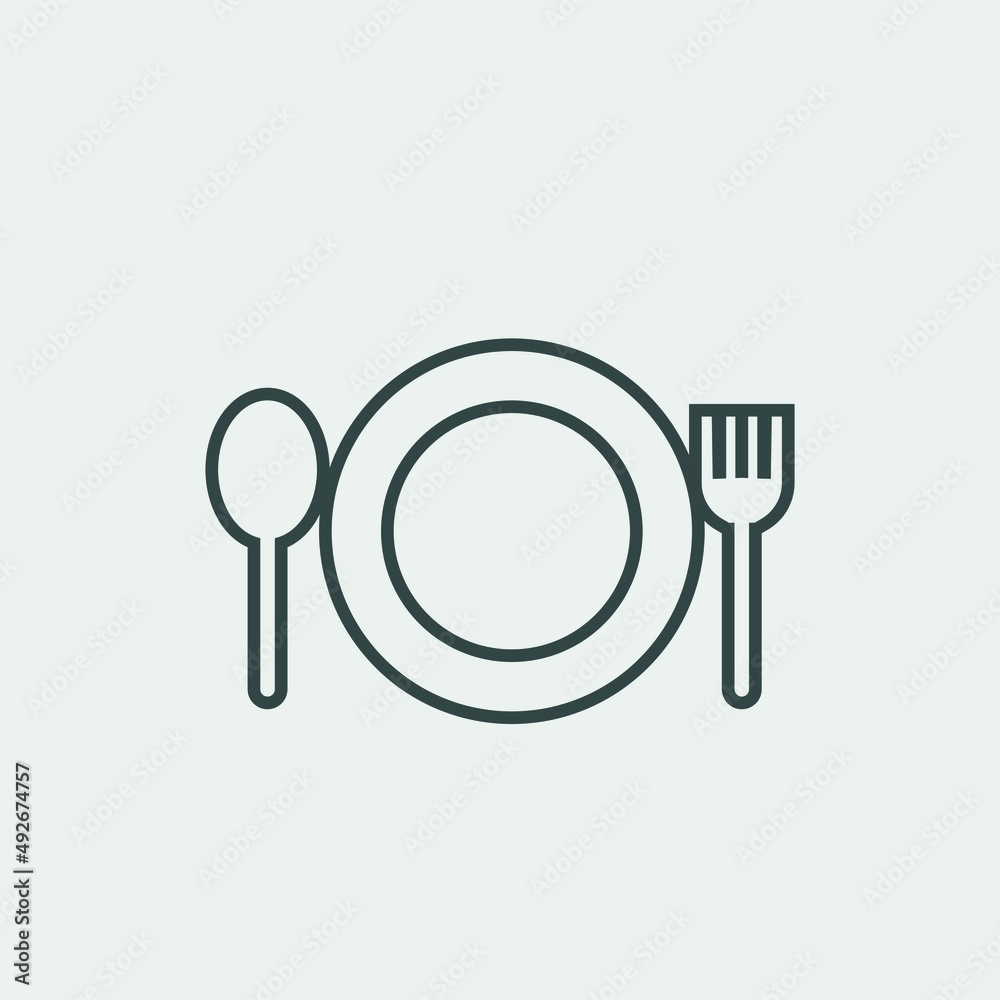 restaurant vector icon illustration sign restaurant vector icon illustration sign