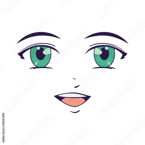 smiling anime face