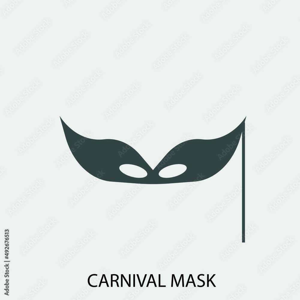 carnival mask vector icon illustration sign carnival mask vector icon illustration sign