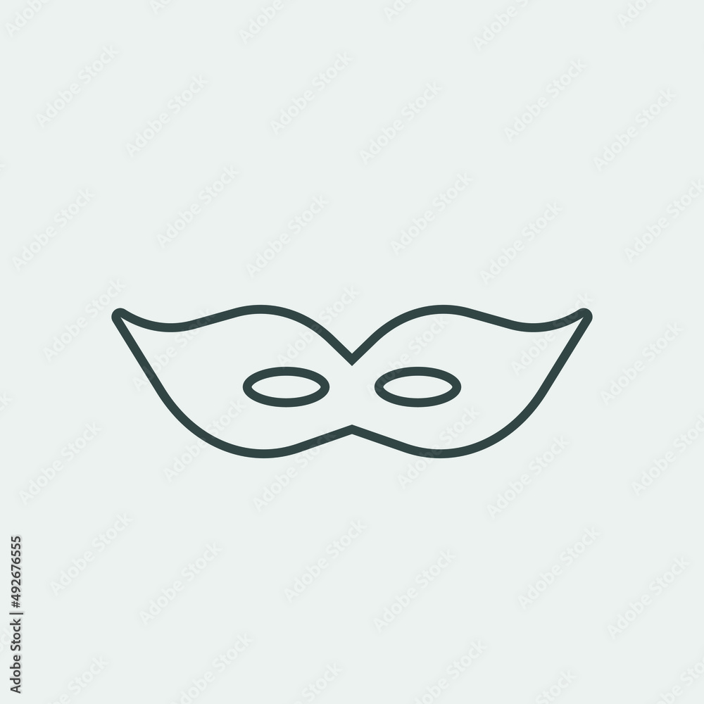 carnival mask vector icon illustration sign carnival mask vector icon illustration sign
