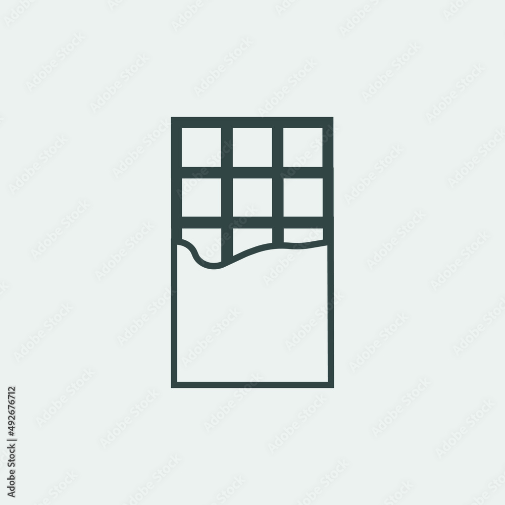 chocolate bar vector icon illustration sign chocolate bar vector icon illustration sign
