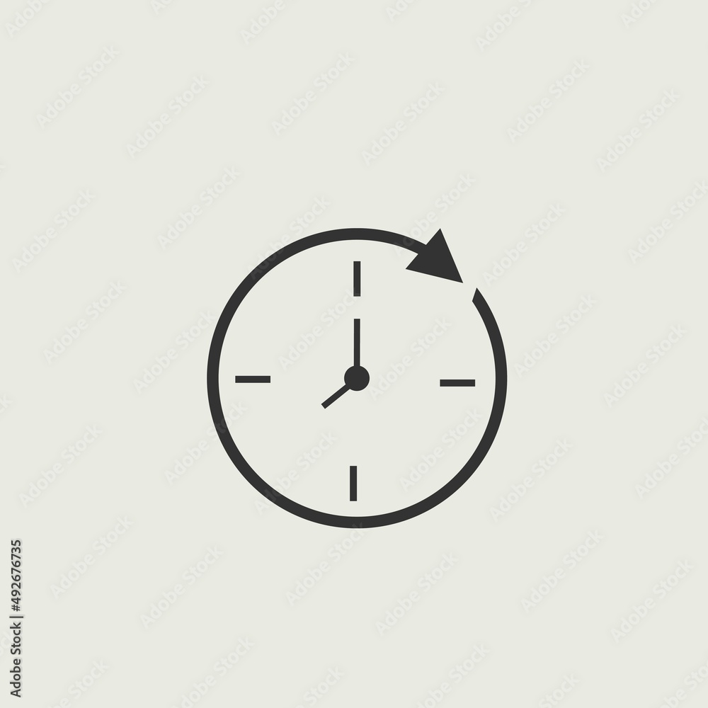 clock vector icon illustration sign clock vector icon illustration sign