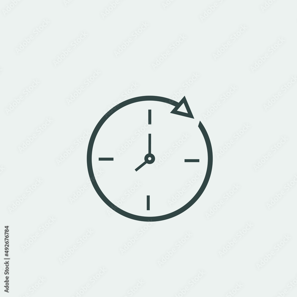 clock vector icon illustration sign clock vector icon illustration sign