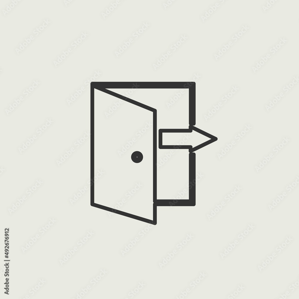 door vector icon illustration sign door vector icon illustration sign