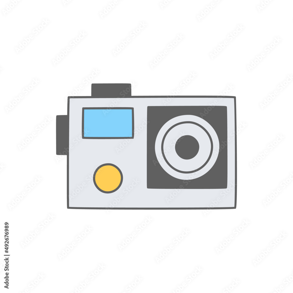 Action Cam Camera icon in color icon, isolated on white background 