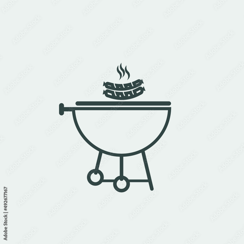 grill vector icon illustration sign grill vector icon illustration sign