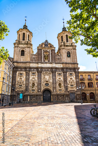Fototapeta Naklejka Na Ścianę i Meble -  historic church in Zaragoza in the old town of Spain