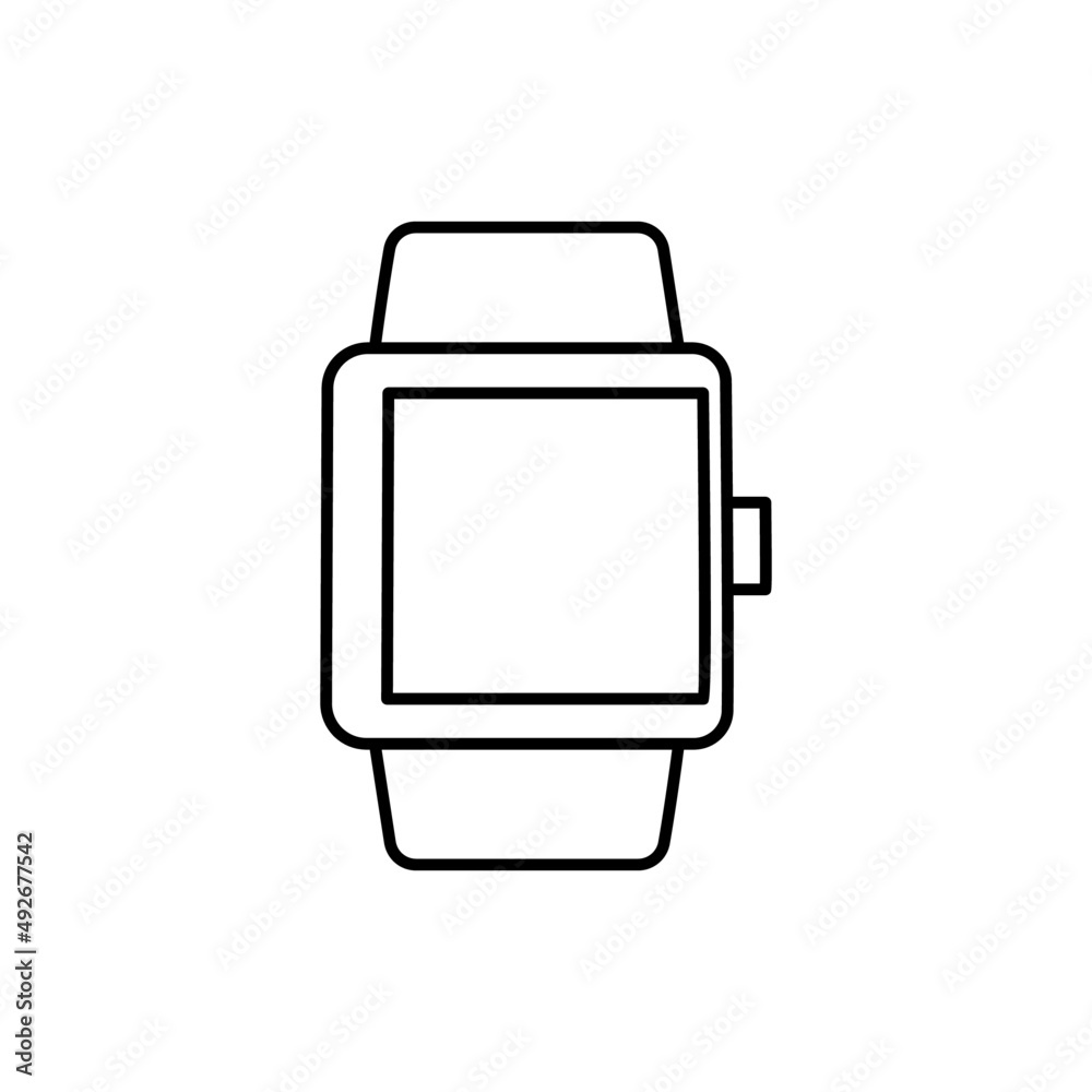Smart Watch, smart band icon in color icon, isolated on white background Smart Watch, smart band icon in color icon, isolated on white background