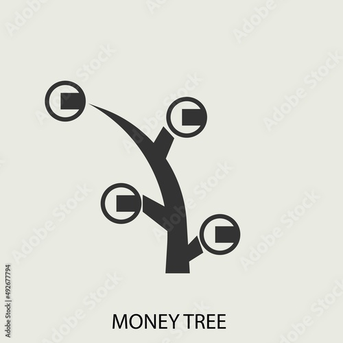 money tree vector icon illustration sign 