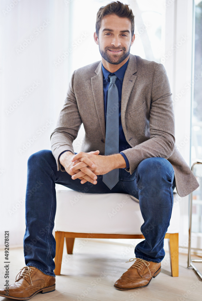 Step into my office. Shot of a stylish businessman. Step into my office. Shot of a stylish businessman.