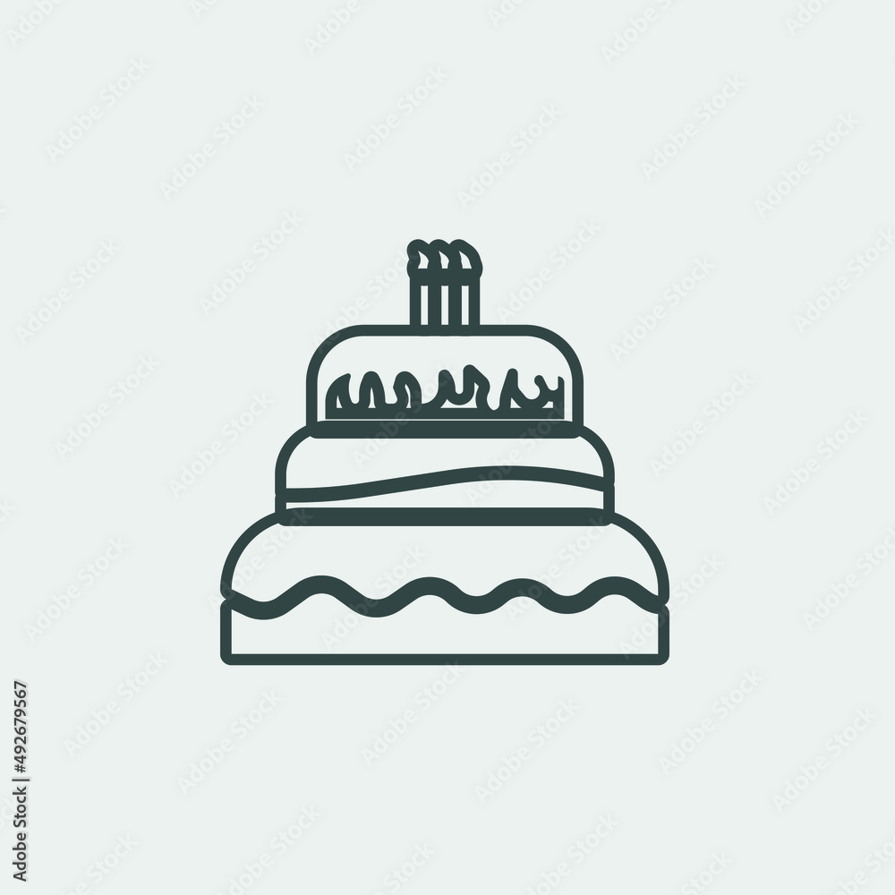 birthday cake vector icon illustration sign birthday cake vector icon illustration sign
