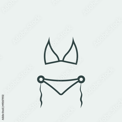 bikini vector icon illustration sign 