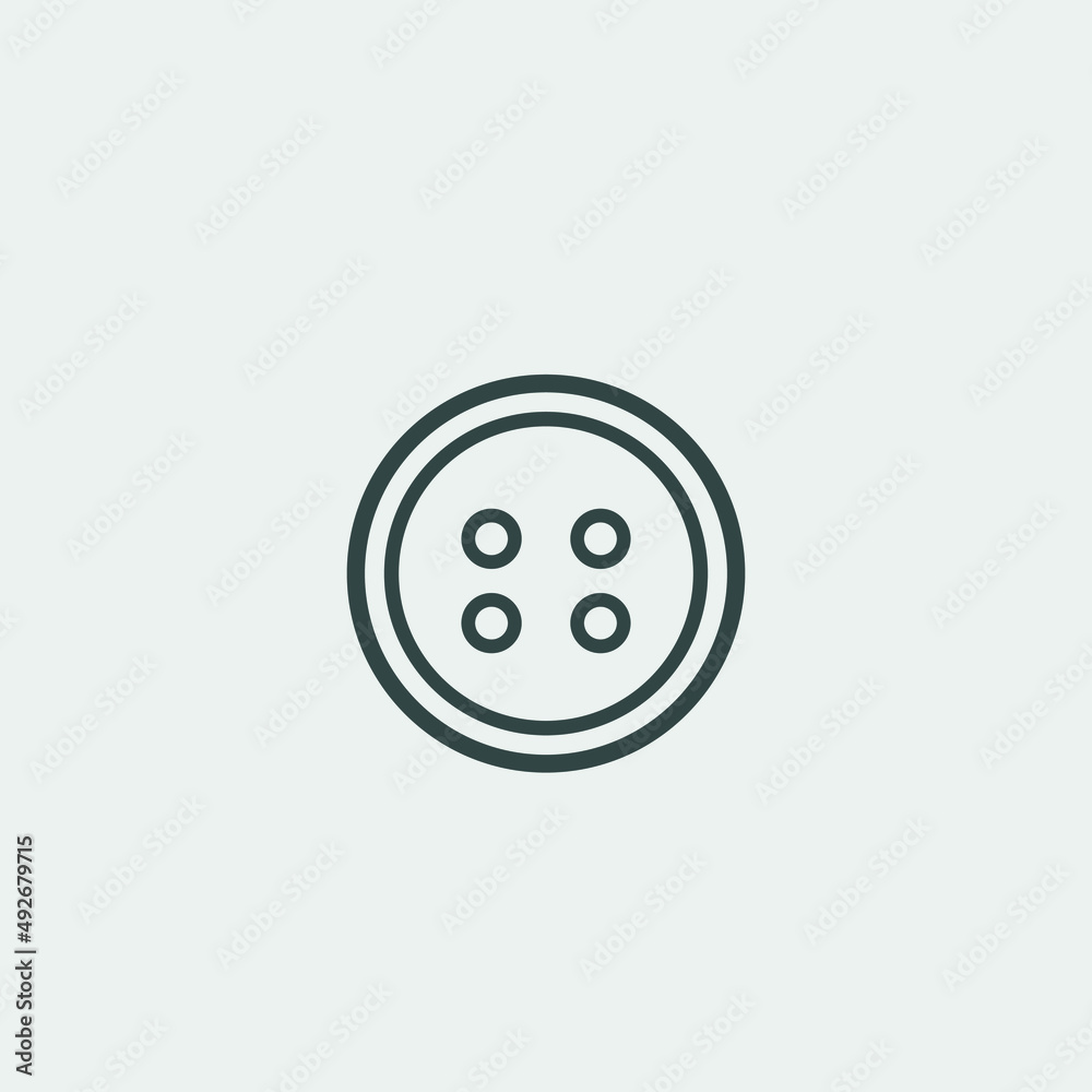 clothes button vector icon illustration sign 