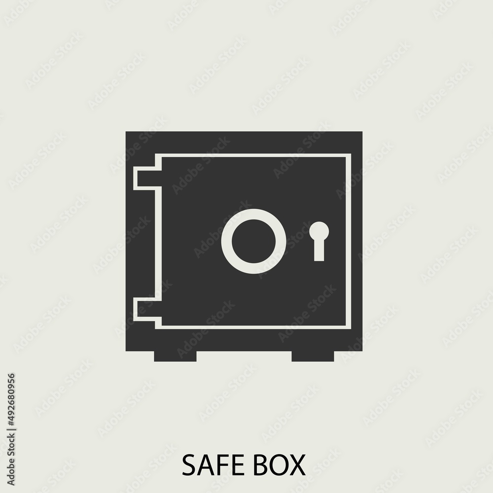 safe vector icon illustration sign safe vector icon illustration sign