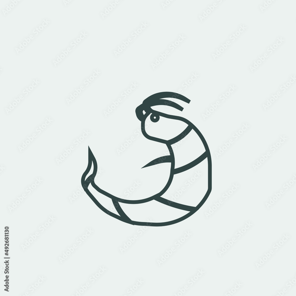 shrimp vector icon illustration sign shrimp vector icon illustration sign